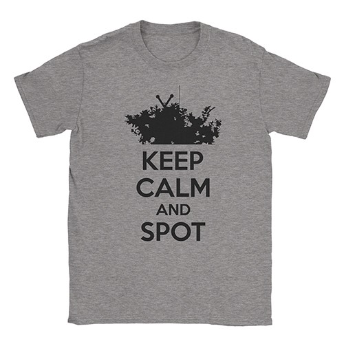 "Keep Calm and Spot" męski t-shirt