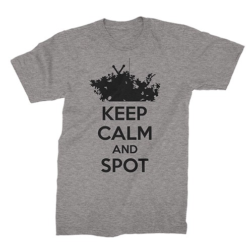 "Keep Calm and Spot" męski t-shirt slim