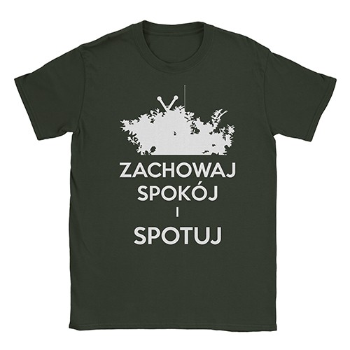 "Zachowaj Spokój i Spotuj" męski t-shirt